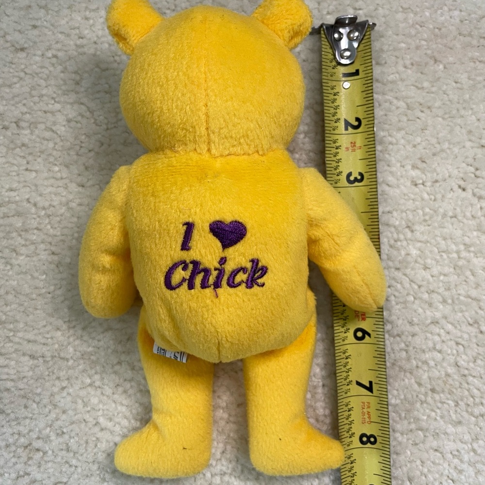 Los Angeles Lakers NBA plush beanie bear in gold & purple - Picture 3 of 3